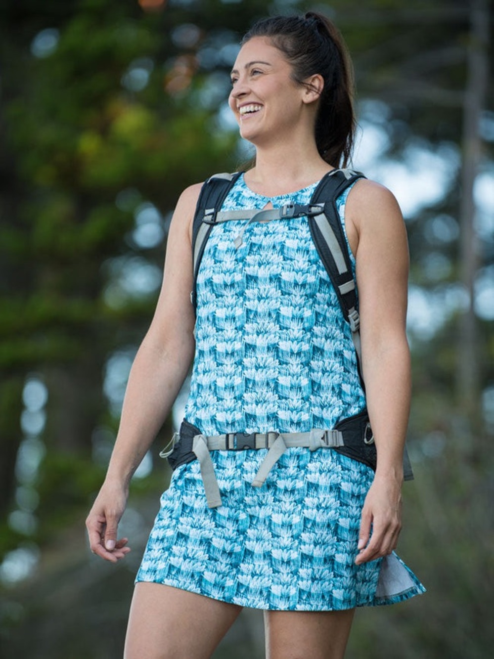 Nuu Muu Ruu-Muu Keyhole Pocket Exercise Dress Moondance Blue Size Large